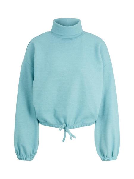 cropped rib sweater - 30564/reef blue melange