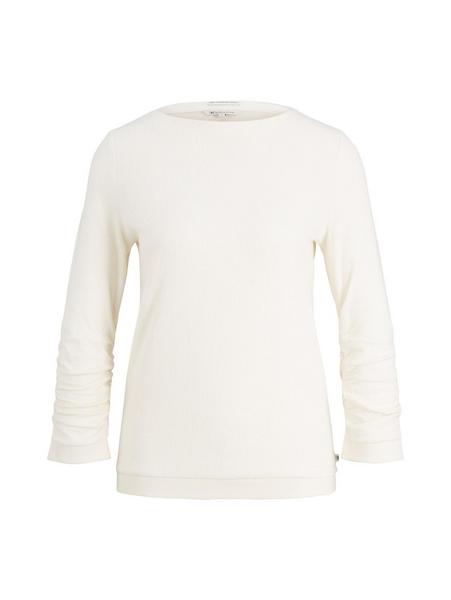 cozy jacquard sweat - 10348/Gardenia White