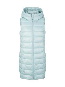 Lange Weste mit Kapuze