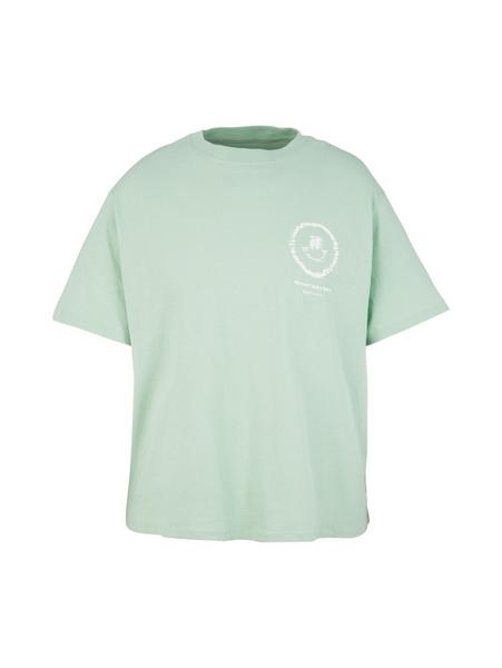 relaxed printed t-shirt - 31038/placid green