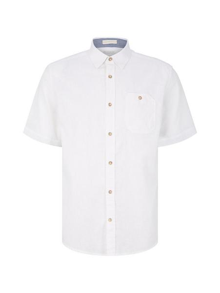 Kurzarmhemd mit Leinen