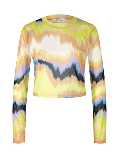 cropped mesh T-Shirt - 31112/new batik print