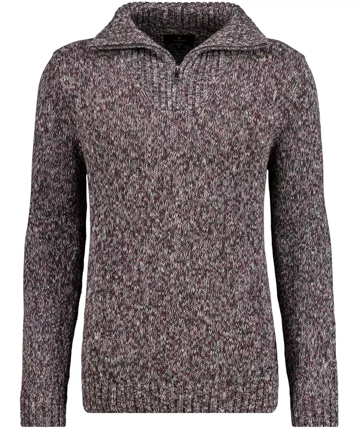 Strickpullover mit Troyer-Kragen