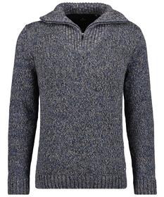Tweed-Pullover mit Troyer