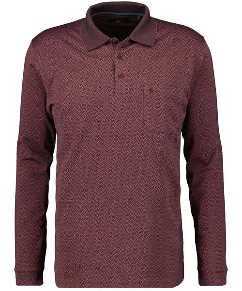 Polo jaquard LS - 061/BLUTROT