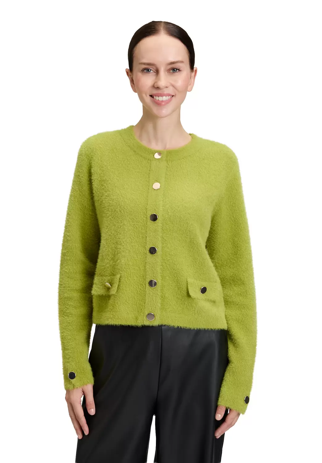 Strickjacke Kurz 1/1 Arm - 5436/Fresh Moss