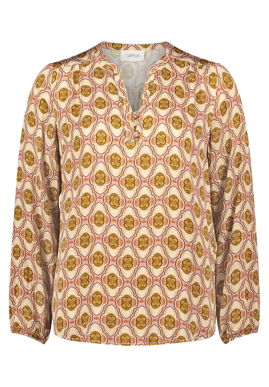 Bluse Kurz 1/1 Arm - 7842/Brown/Ros?