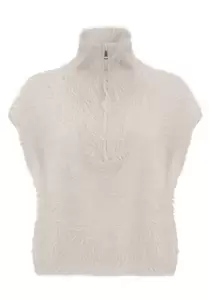 Strickpullover Kurz ohne Arm - 7382/Toffee Cream