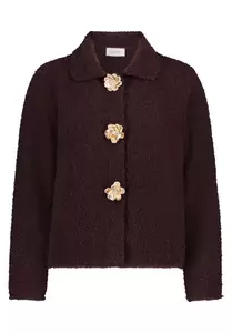 Strickjacke Kurz 1/1 Arm - 7416/Chocolate Plum