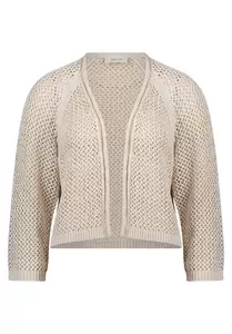 Strickjacke Kurz 3/4 Arm - 7236/Safari Beige