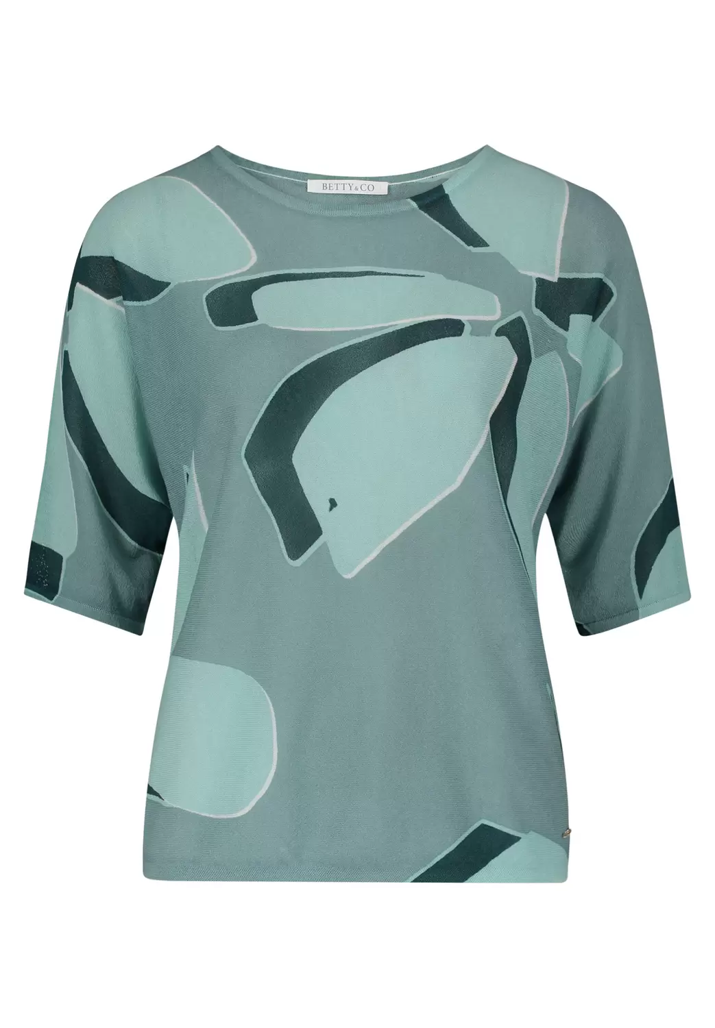 Strickpullover Kurz 3/4 Arm - 8804/Petrol/Mint