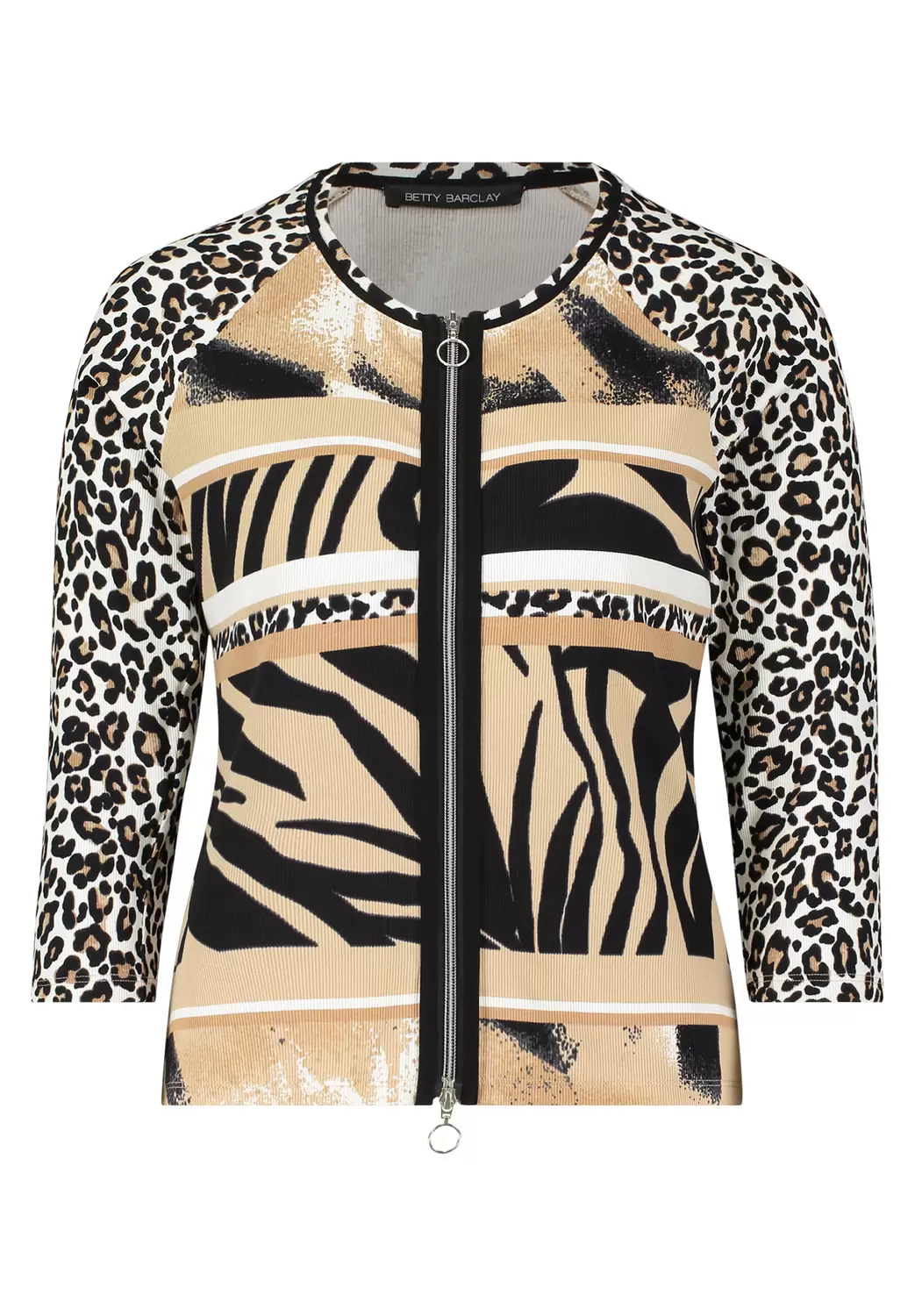 Shirt Jacke Kurz 3/4 Arm