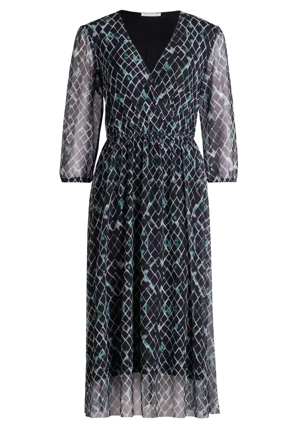 Kleid Lang 3/4 Arm - 5809/Mint/Black