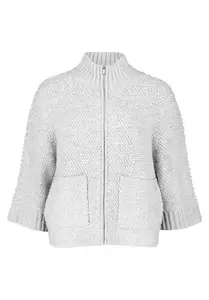 Strickjacke Kurz 3/4 Arm - 9708/Light Silver Melan