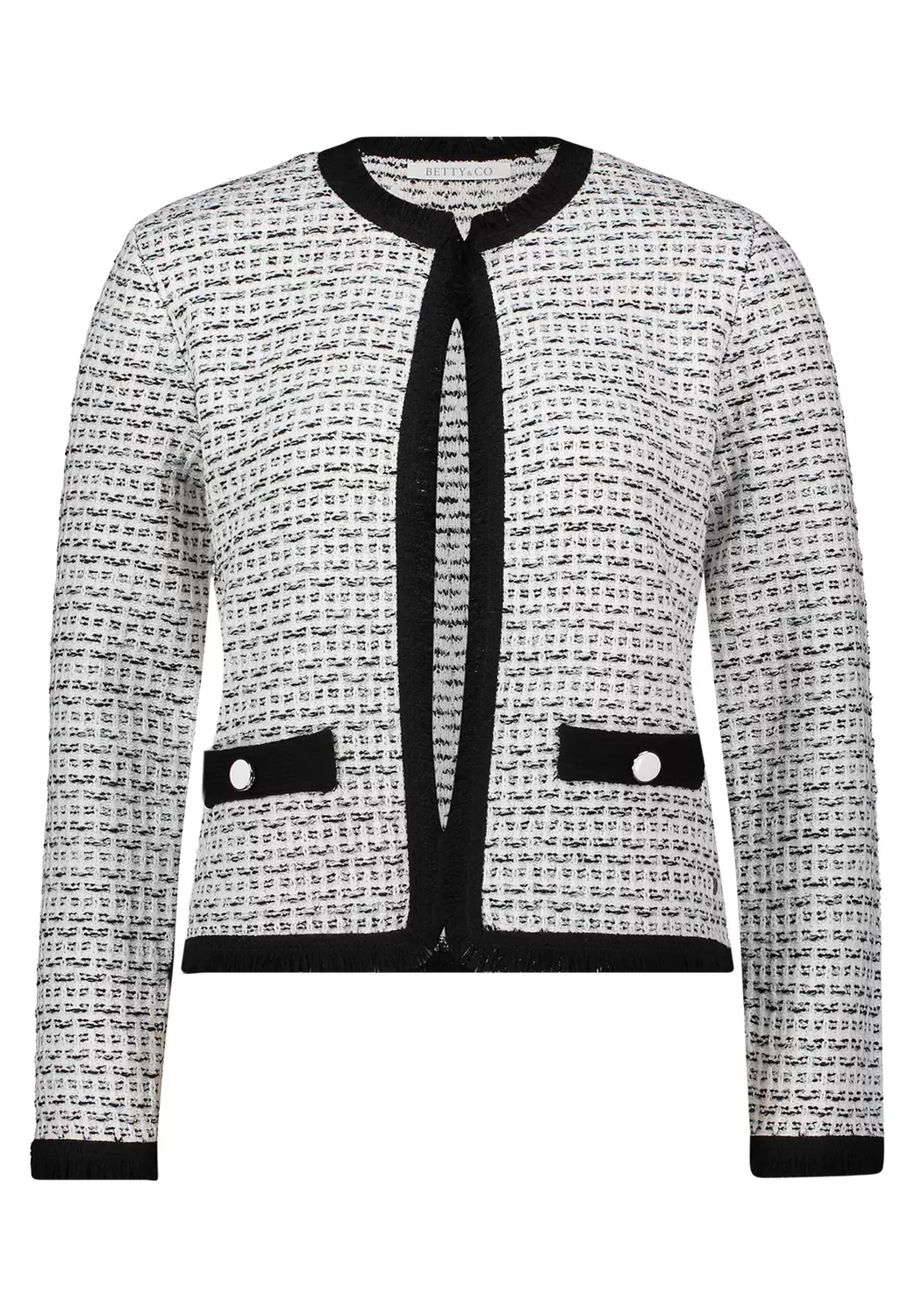Strickjacke Kurz 1/1 Arm - 1891/Cream/Black
