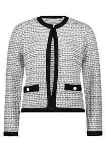 Strickjacke Kurz 1/1 Arm - 1891/Cream/Black