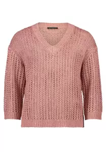Lochstrick-Pullover