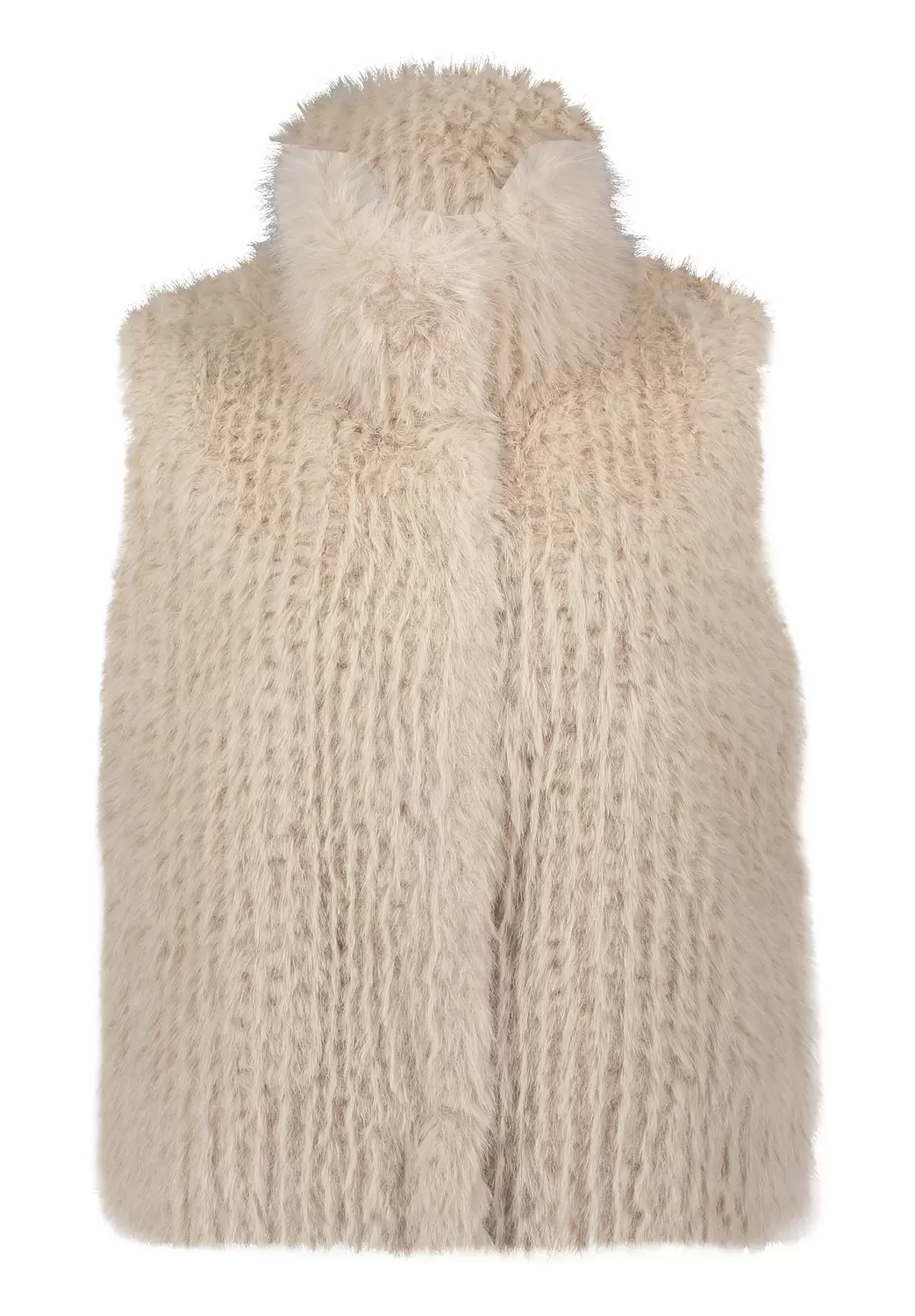 Weste PlUEsch - 1158/Pearl Cream