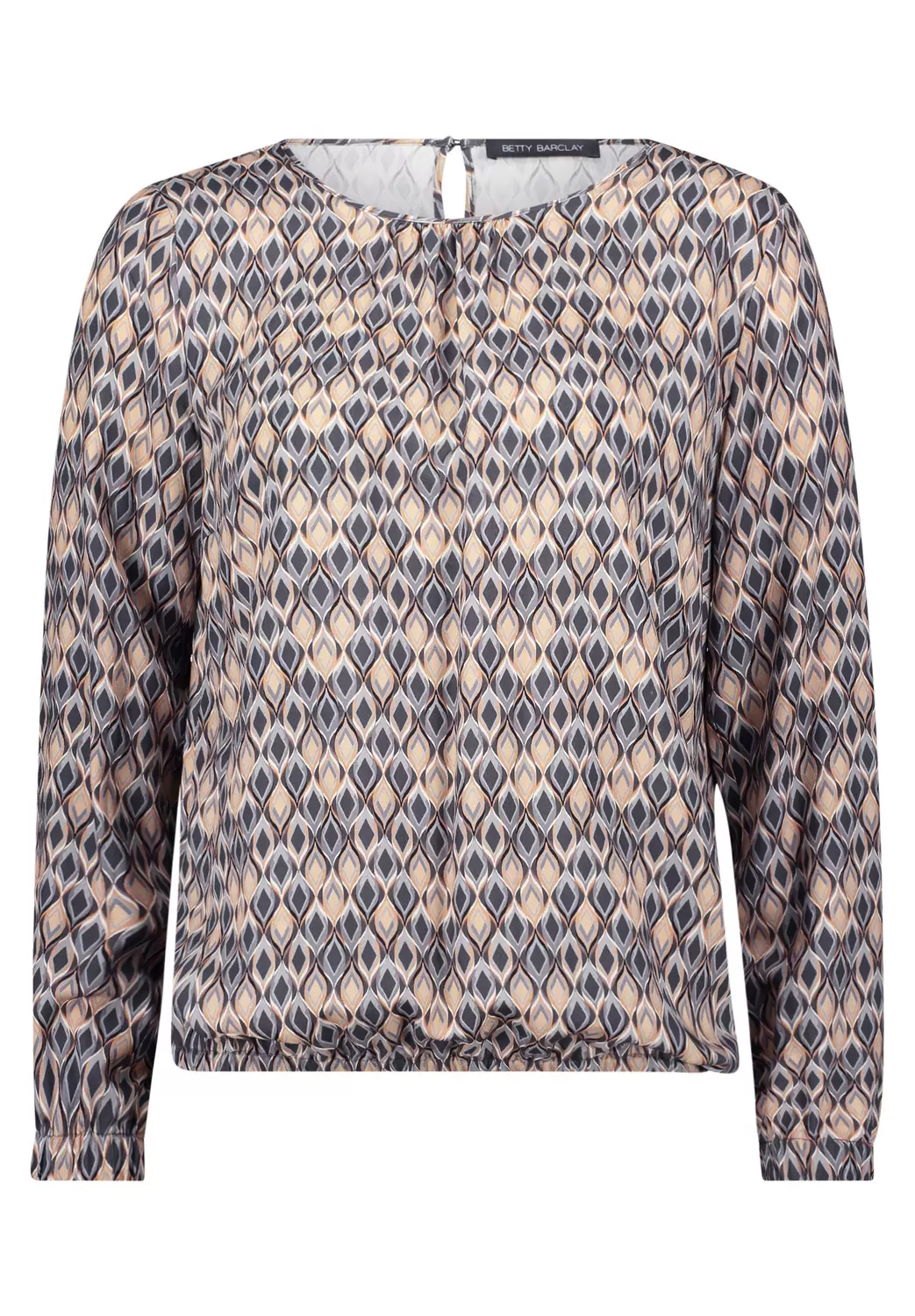 Bluse Kurz 1/1 Arm - 9876/Grey/Beige