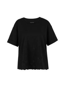 T-Shirt mit Lochstickerei