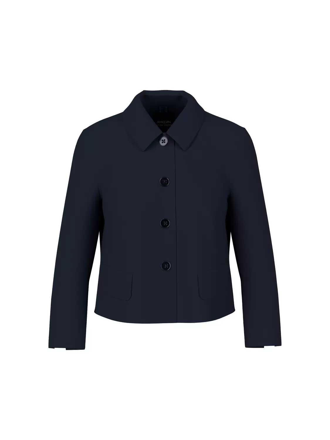 Kurze Jacke mit Kentkragen