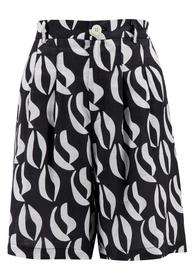 Pleats Bermuda printed - 997/black