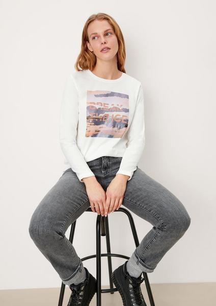 T-Shirt langarm - 02D0/Off-White