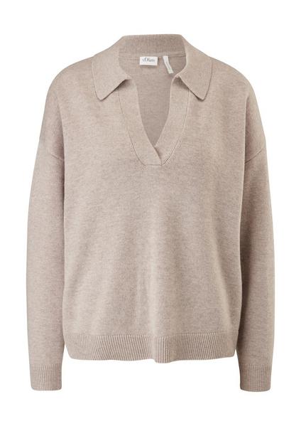 Pullover langarm - 82W0/beige mela