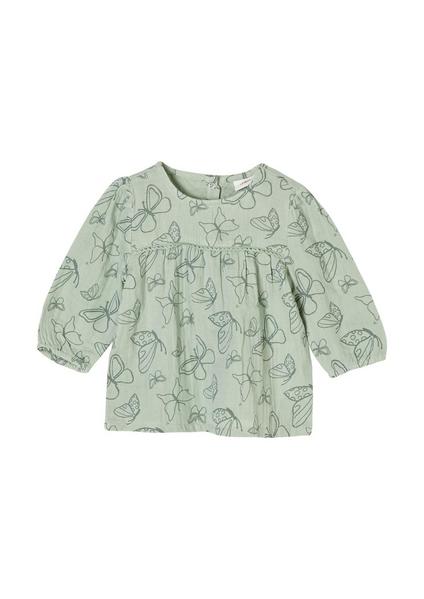 Bluse langarm - 60A5/aqua AOP