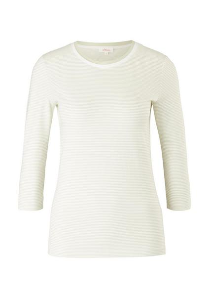 T-Shirt 3/4 Arm - 72G9/sage strip