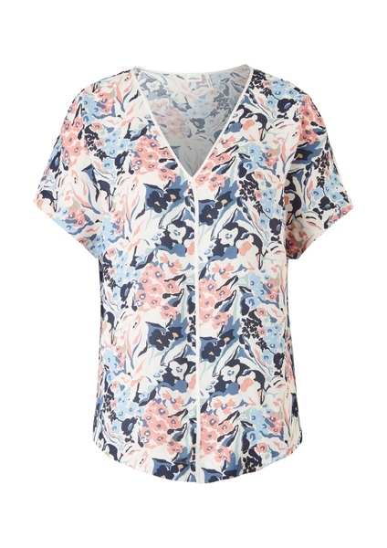 Bluse kurzarm - 02B2/cream AOP