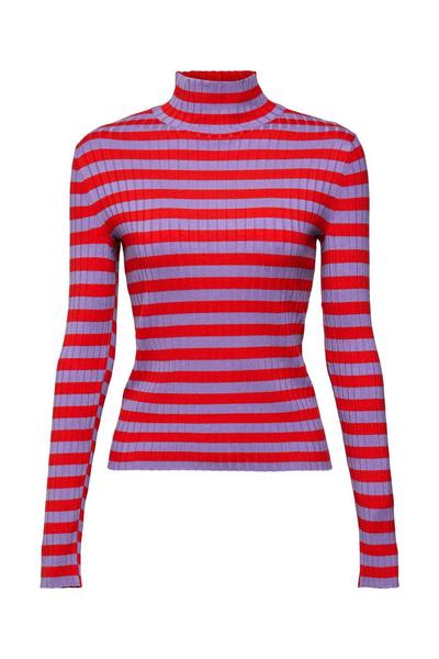 SG-082EE1I317       rib sweater - E562/LILAC 3