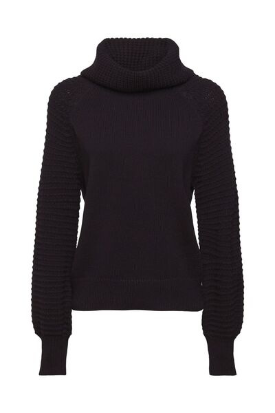 hi neck sweater - C001/BLACK