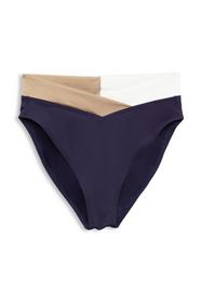 Dreifarbige Bikinihose mit mittelhohem Bund