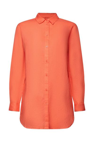 F_blouse co/li - E870/CORAL ORANGE