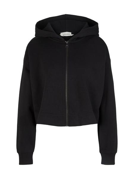 Cropped zip jacket - 14482/deep black