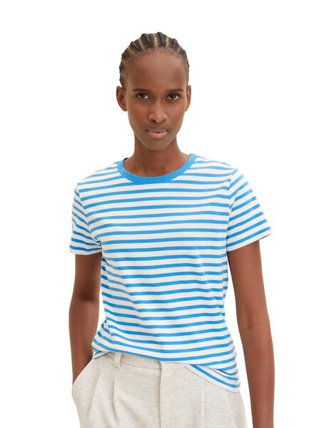 modern stripe T-shirt - 31387/white mid blue strip