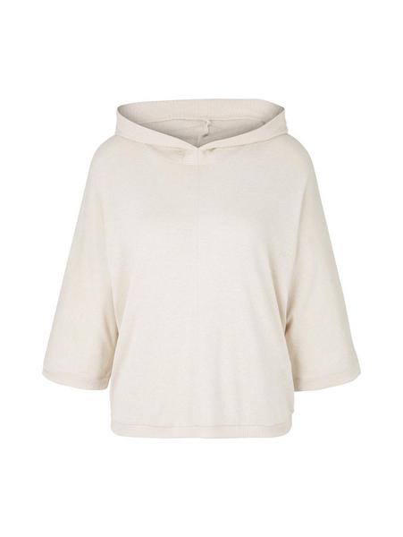 T-shirt hooded batwing - 25955/dusty beige melange