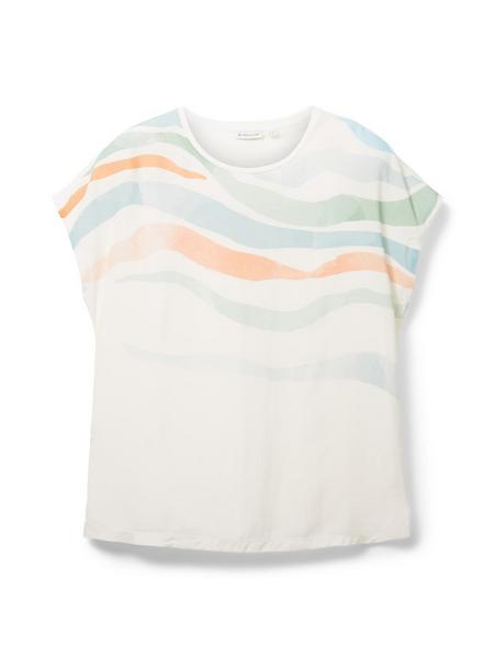 T-shirt crewneck waterprint - 10315/Whisper White