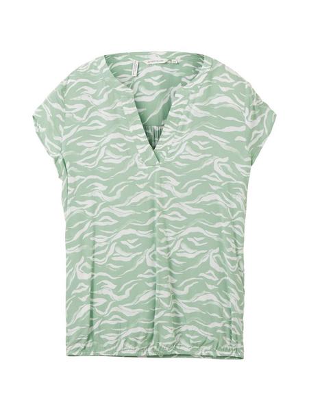 blouse printed - 31574/green small wavy design