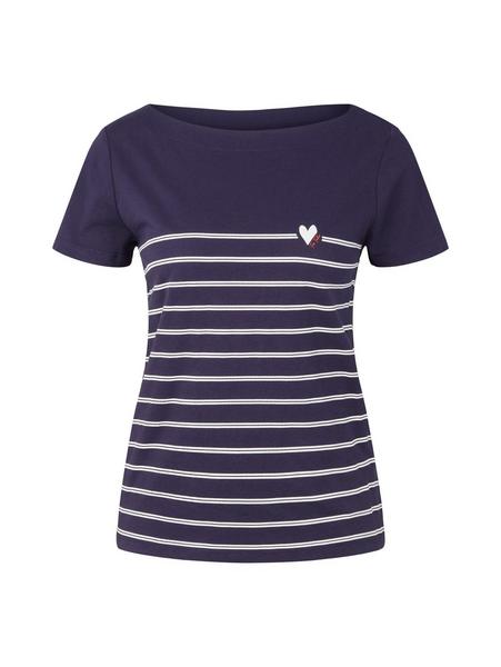 T-shirt boat neck - 11331/Atlantic Ocean Blue