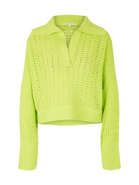 structured knit pullover - 24702/neon lime