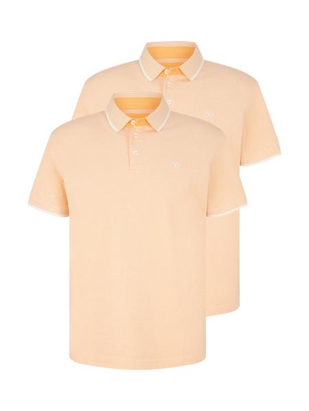 polo with detailed collar - 31503/orange vintage b