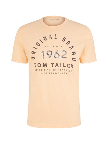 striped t-shirt with print - 31582/orange white fi