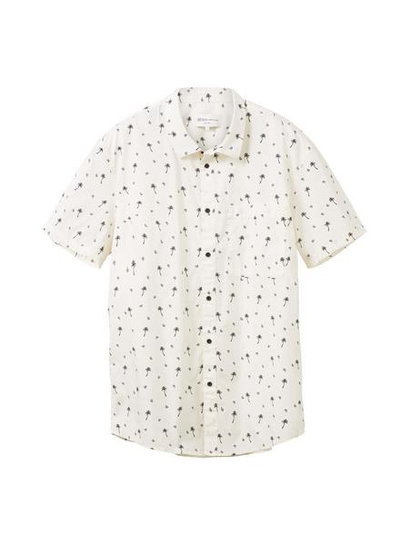 relaxed printed shirt - 31910/white black mini pal