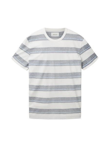 printed stripe t-shirt - 32029/blue navy multi str