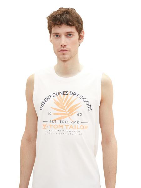 printed crewneck tanktop - 10332/off white