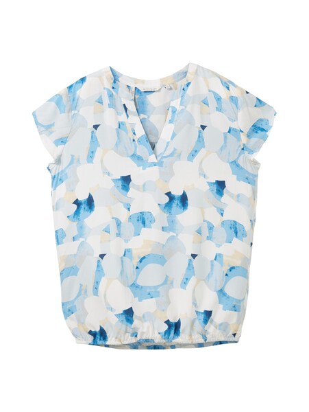 blouse printed - 32135/blue shapes design