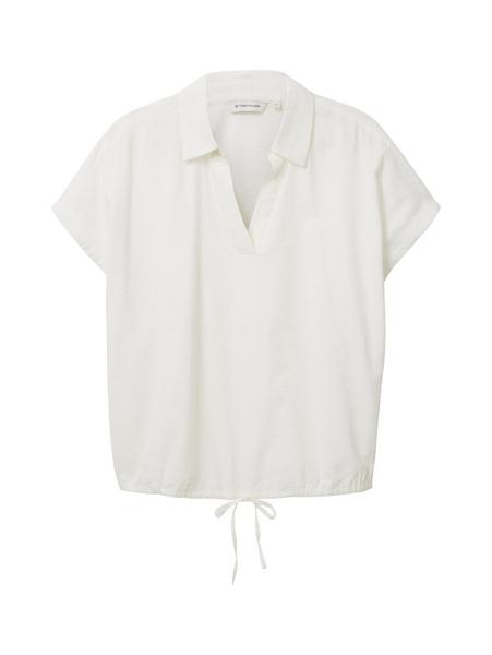 structured blouse - 10315/Whisper White