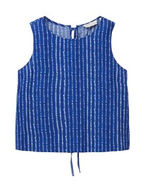 Ärmellose Bluse mit Schleifendetails